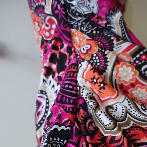 Christina tankini twist-front tummy ruched paisley print swimwear swim 6 XS - Picture 15 of 15